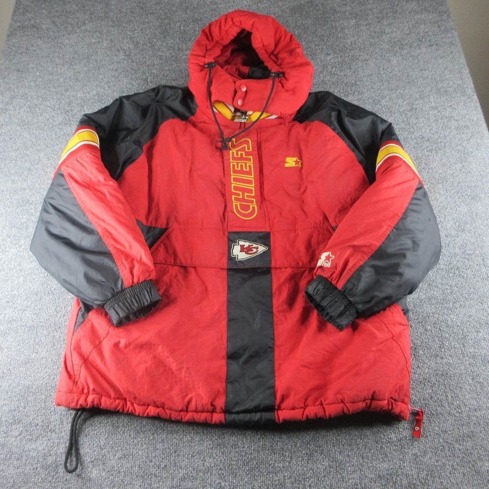 Vintage Kansas City Chiefs Jacket Mens Large Red NFL‎ Football Starter Pro Line